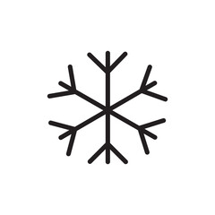 Snowflake icon logo design template isolated illustration