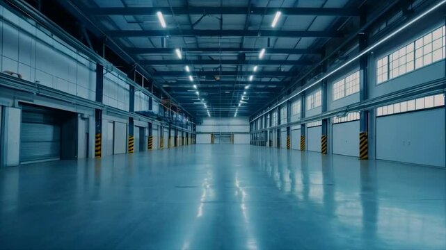 Very large and spacious empty warehouse space
