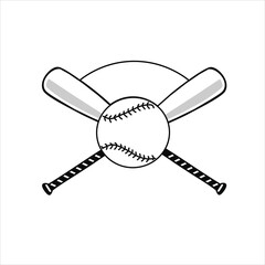 Baseball logo illustration 