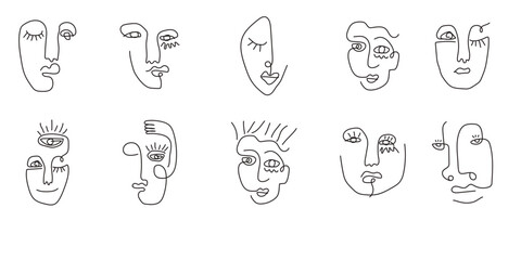 Abstract Face Line