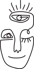 Abstract Face Line