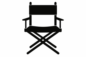 Director Chair Silhouette Vector, Director Chair Symbol Icon