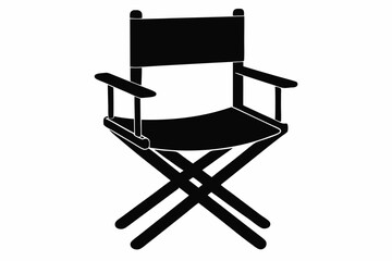 Director Chair Silhouette Vector, Director Chair Symbol Icon