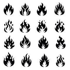 Vector Illustration of Fire Silhouette