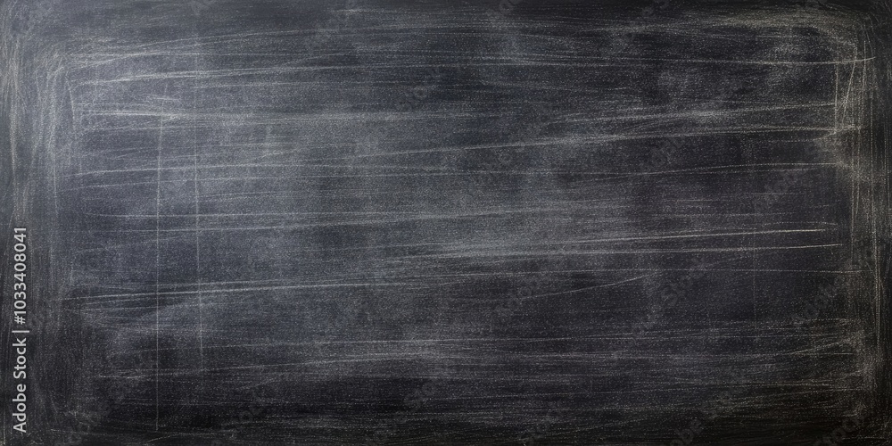 Poster chalk erased from a blackboard for background. texture for adding text. an empty black chalkboard.