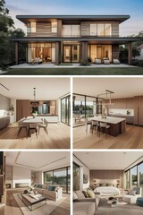 Modern living room with comfortable furniture and stylish decor