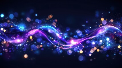 Obraz premium Modern Abstract Design Featuring Smooth Flowing Lines in Elegant Purple and Soft Complementary Shades