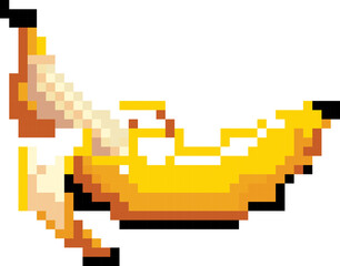 Pixel Peeled Banana