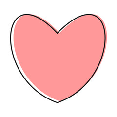 Pink heart symbol