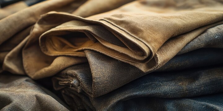 folded fabric for a brown jacket