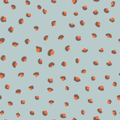 Spots and dots pattern , seamless pattern with orange and brown spots. Vector illustration.	
