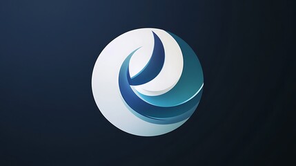 Modern abstract logo featuring human figure with dynamic motion elements