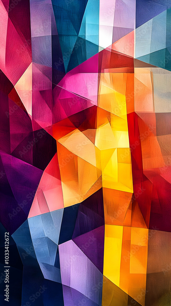 Poster abstract colorful geometric shapes background with textured effect