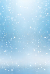 Fototapeta premium light blue gradient winter background with snowflakes