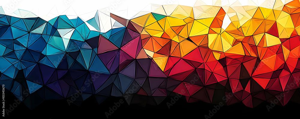 Poster colorful geometric pattern forms abstract background design