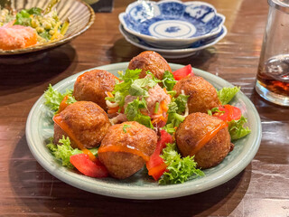 肉団子、ミートボール、たこ焼き