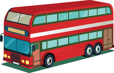 double decker bus  vector illustration.