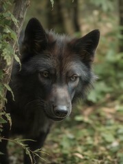 portrait of a blackwolf