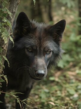 portrait of a blackwolf