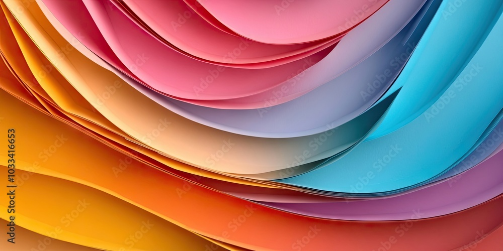 Aufkleber background made of multicolored paper copy space