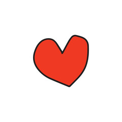 red heart or love element graphic design. element love stock design