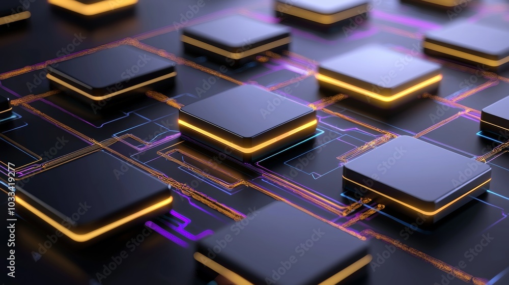 Poster Files and folders on a network grid, futuristic GUI, digital document management system, organize documents, store, search, and search for documents, paperless office procedures, corporate business,