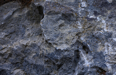 Rock formation resembling facial features discovered in a natural setting, showcasing unique geological textures and patterns