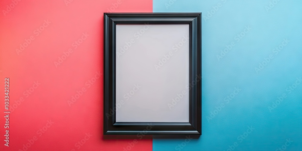 Aufkleber blank photo frame with a colored background filter