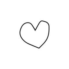 set of popular doodle heart isolated on white background design