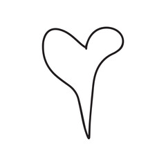 set of popular doodle heart isolated on white background design