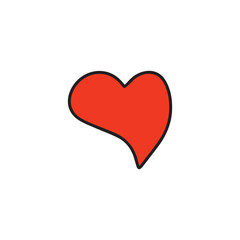 set of popular doodle heart isolated on white background design