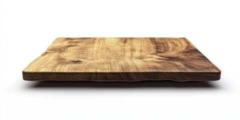 A plain wooden board, set against a white background.