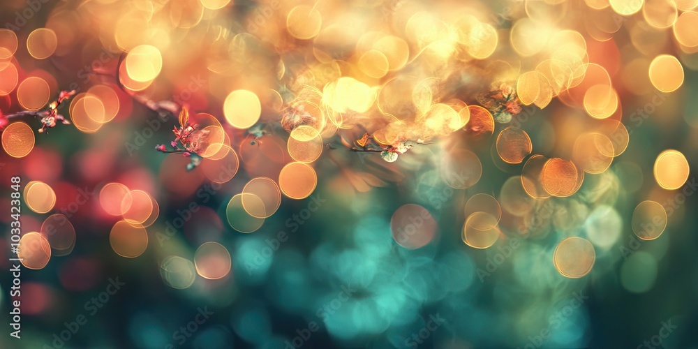 Poster blur and bokeh effects in nature