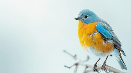Fototapeta premium A Bird on White Background Image - a graceful and captivating visual. The bird on a pure white backdrop creates an enchanting and elegant scene.