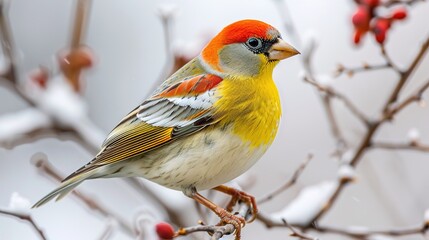 Naklejka premium A Bird on White Background Image - a graceful and captivating visual. The bird on a pure white backdrop creates an enchanting and elegant scene.