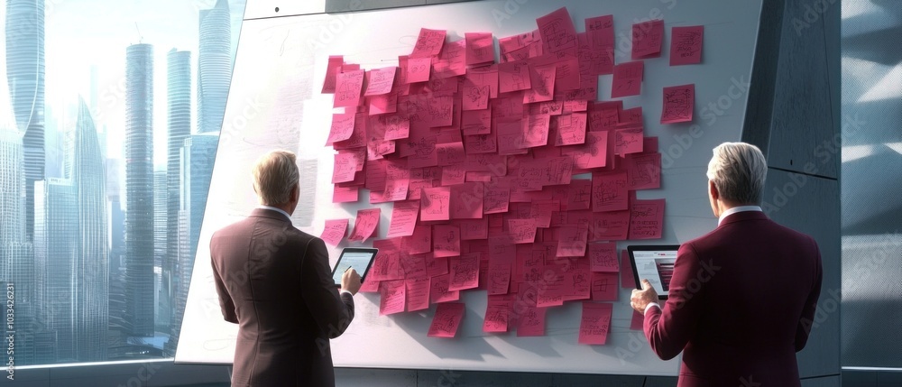 Poster strategic planning meeting maximizing ideas in a highrise environment with innovative collaboration 