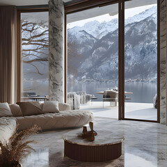 window in winter. Generative AI