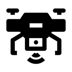 Drone Simple Glyph Icon. Single icon, glyph vector icon