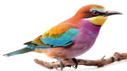 Obraz premium A Bird on White Background Image - a graceful and captivating visual. The bird on a pure white backdrop creates an enchanting and elegant scene.