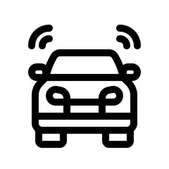 Autopilot Car Line Icon. Single icon, line vector icon