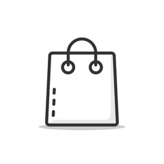 Shopping bag icon isolated vector illustration.