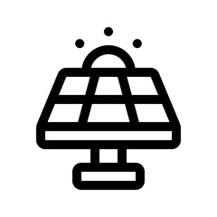 Solar Panel Line Icon. Single icon, line vector icon