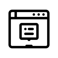 Website Line Icon. Single icon, line vector icon