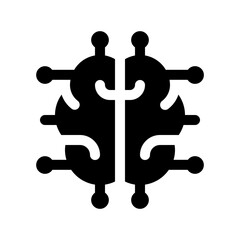Artificial Intelligence Glyph Icon. Single icon, glyph vector icon