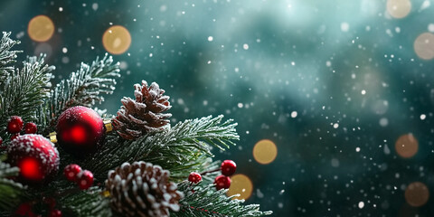 Sfondo natalizio. Spazio per messaggio o immagini. Per auguri o banner. 