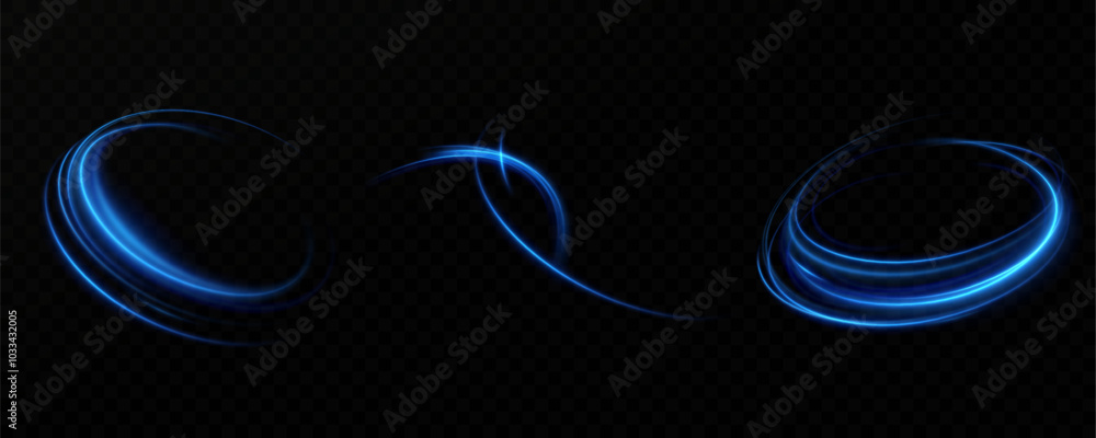Poster Blue neon ring. Glowing circle. Glow effect. Round light frame. abstract light lines of movement and speedAbstract light lines of movement and speed. light blue ellipse.	
