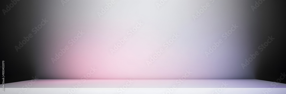 Aufkleber abstract pastel gray color and gradient white light background in studio table backdrops display pro