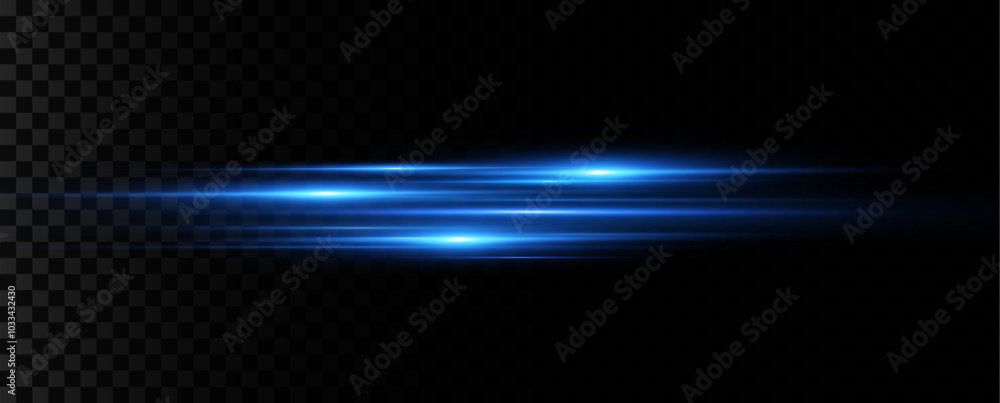 Aufkleber blue speed lines.vector.blue light trails