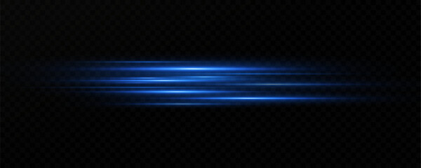 Blue speed lines.Vector.Blue light trails