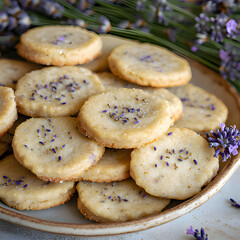 christmas cookies on a plate. Generative AI